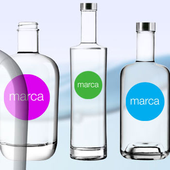 Botellas de vidrio y bambú para personalizar con logo
