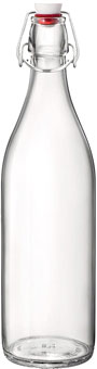 bouteille d'eau en verre 1 litre, 1000ml, 100cl - Giara