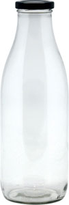 bouteille d'eau en verre 1 litre, 1000ml, 50cl - Hydra