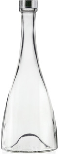 glass water bottle 750ml, 75cl - Flaurus