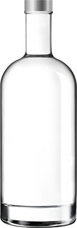 glass water bottle 1 liter, 1000ml, 100cl - Oslo
