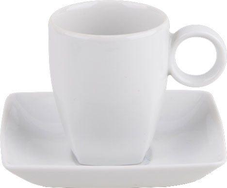 tasse avec soucoupe carré 8cl