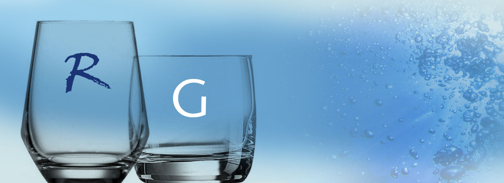 vasos de vidrio personalizados para agua - banner